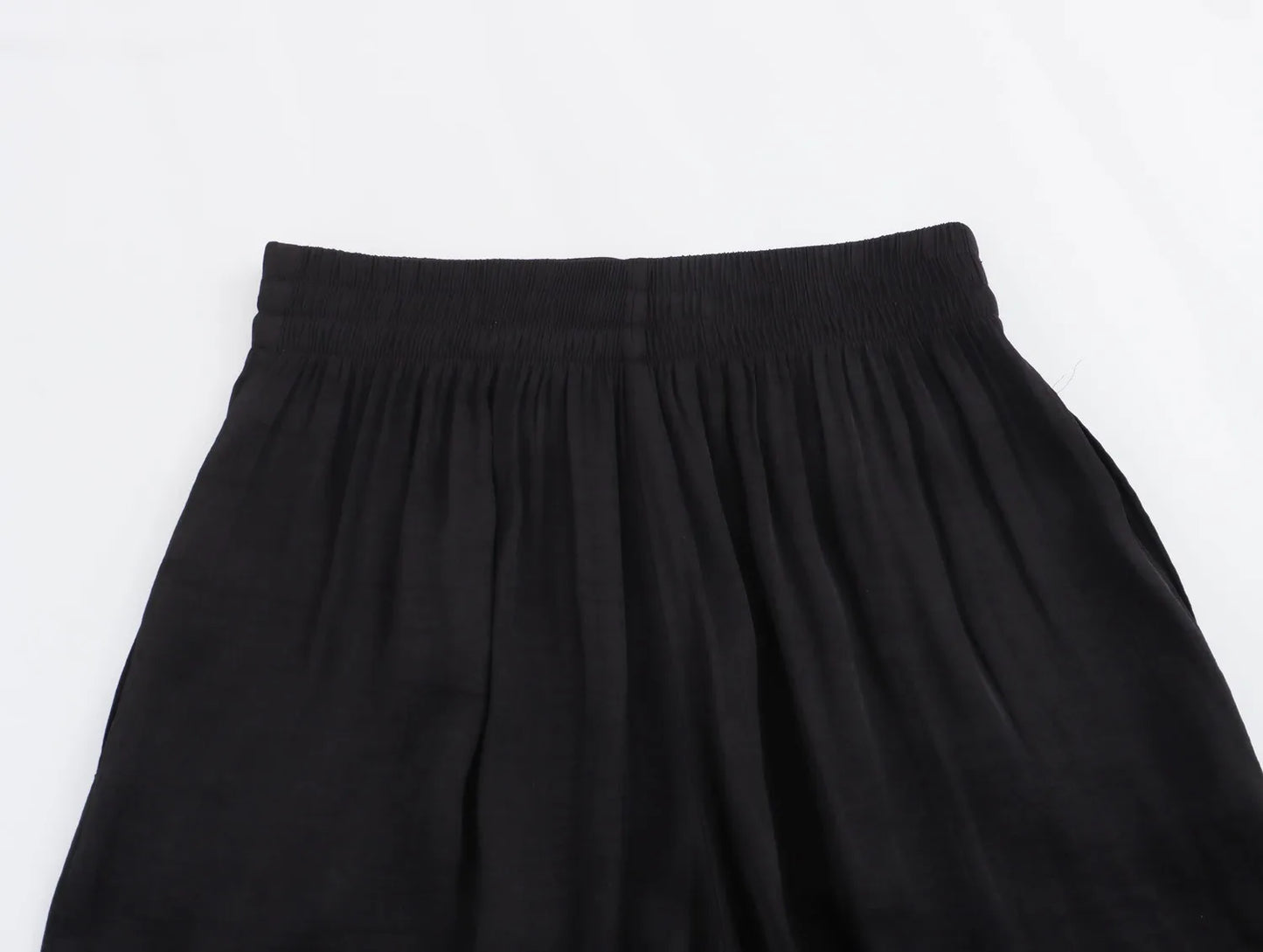 2025 Spring Pants For Women Fashion Spring Autumn New Solid Color Folded Chic Female Elastic High Waist Wide Leg