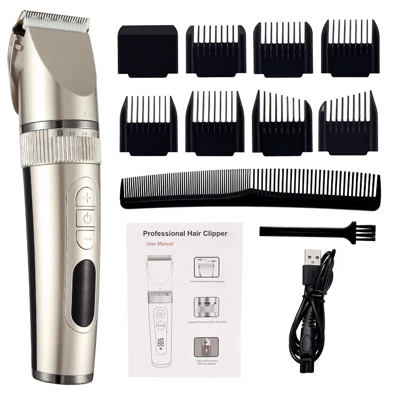 Hair Clipper Professional Hair Trimmer Barber Hair Cutting Machine Electric Shavers for Men Beard Shaving Razor Beard Trimmer