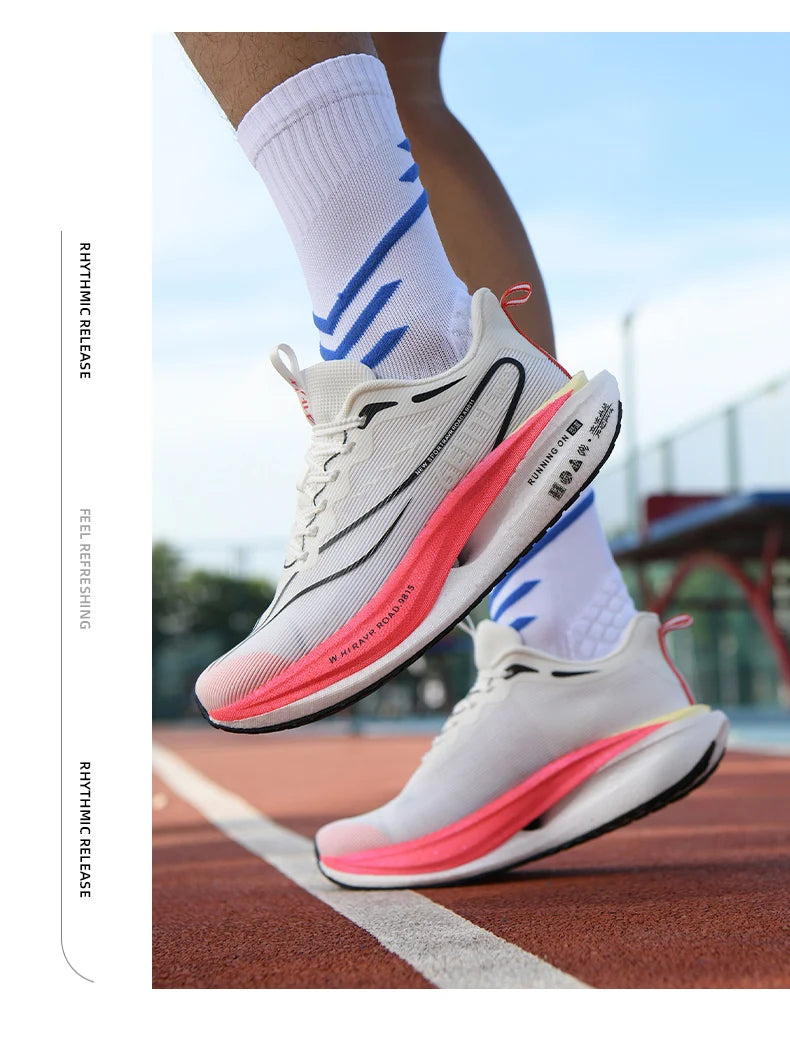 Running Shoes Men High Quality Full Palm Carbon Plate Cushion Professional Training Shoes Lightweight Wear-Resistant Sneakers