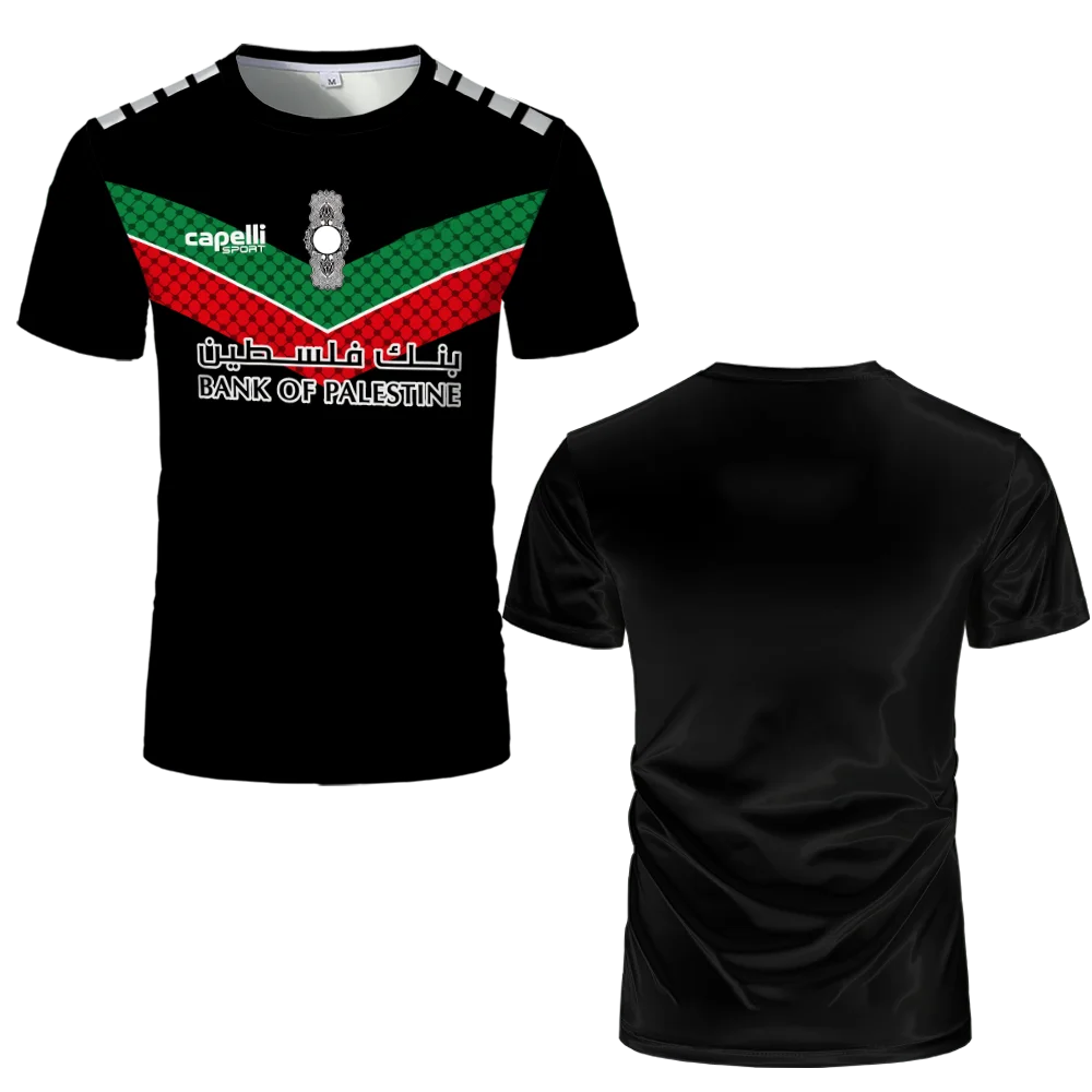 Palestine Football Jersey Men Women T Shirts Luxury Digital Print Soccer Uniform Summer Palestinian Flag Oversize Kids/Adult Top