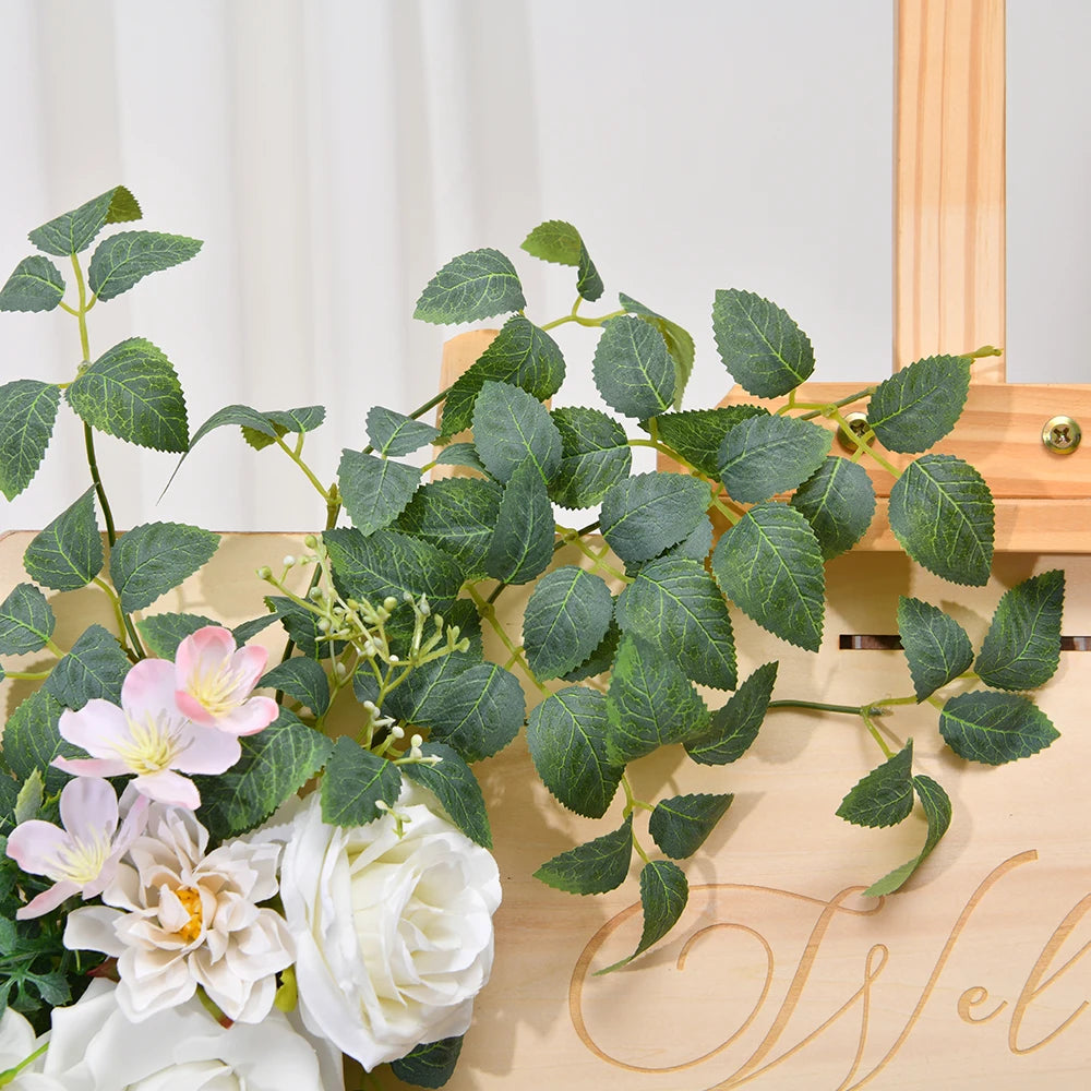 Custom Wedding Welcome Sign With White Artificial Wedding Arch Flowers Wedding Welcome Sign Personalised Decor