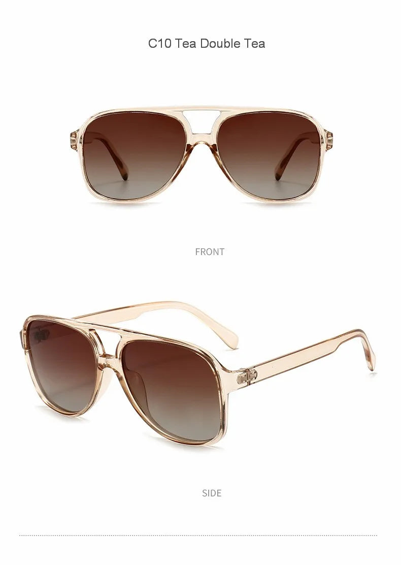 2024 Pilot Polarized Women Sunglasses For Men Retro Sun Glasses Aviation Plastic Female Eyewear Lentes De Sol Mujer UV400