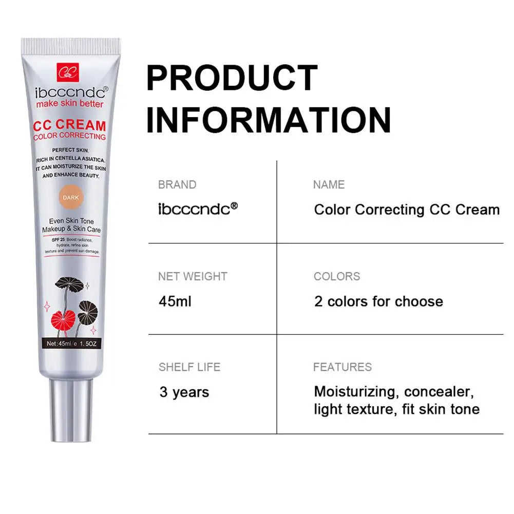 Centella Asiatica CC Cream Oil Controlling Moisturizing LongLasting Concealing Sun Protecting Skincare Perfect Makeup Primer
