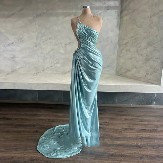 Modern Evening Dresses Charming Prom Dress Beading Appliques Sleeveless Backless فساتين سهرة Elegant Vestidos De Gala Customized
