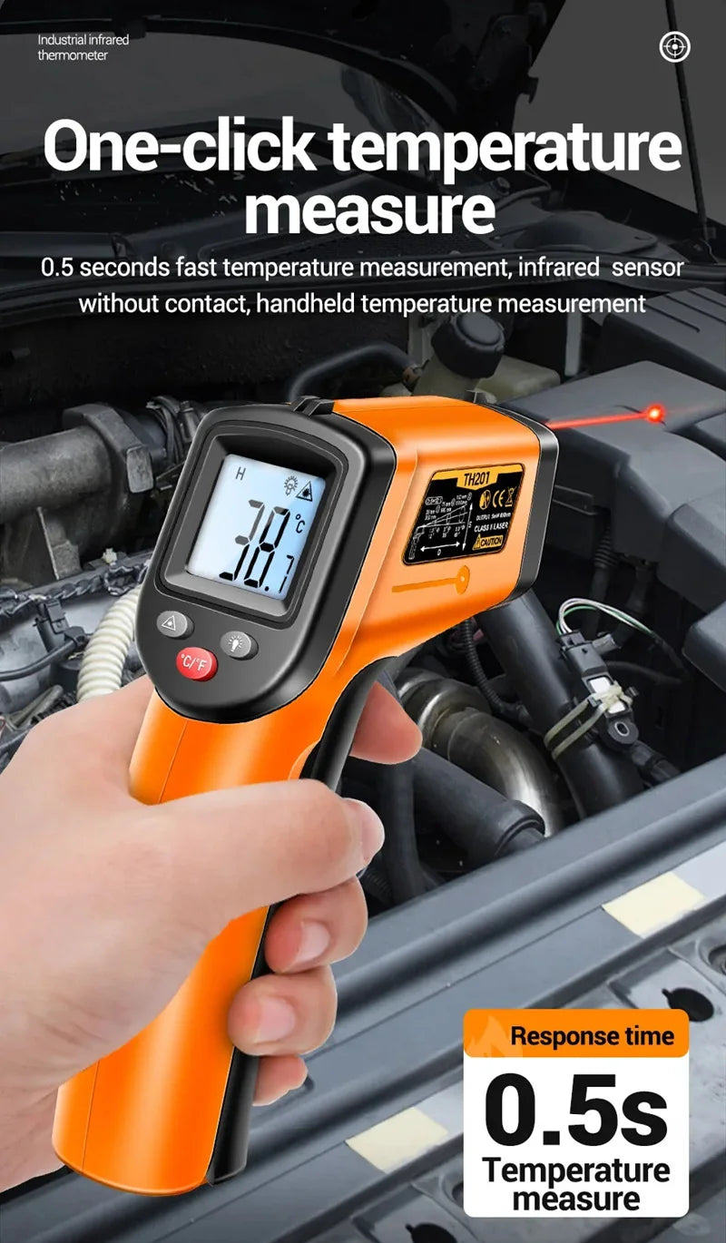 TH201 Digital Thermometer Handheld Non-Contact Laser Temperature Meter Gun Temperature Tester Instruments Pyrometer 2025