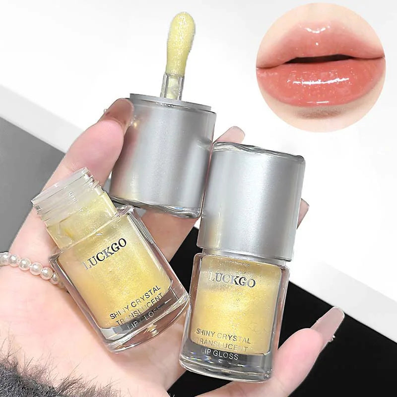 Shiny crystal through lips honey, moisturizing mirror moisturizing overlay, natural color lip glaze, moisturizing easy makeup