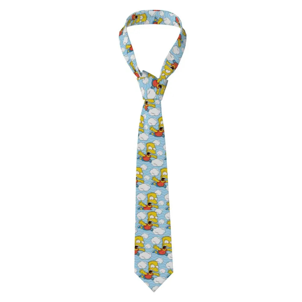 Personalized The S-Simpsones Homer Neck Ties Men Formal Silk Wedding Neckties