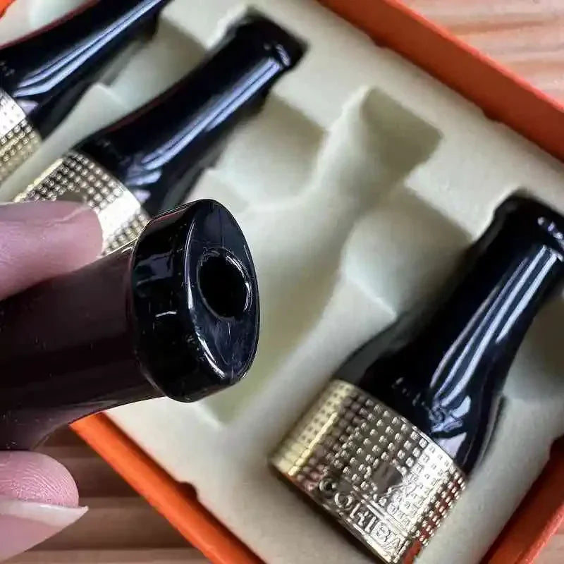 4pcs/set Luxury Cigar Holder Pipe Set Cigar Pipe Holder Tube Cigar Mouthpiece Pipe with Gift Box 118  Smoking Accessories