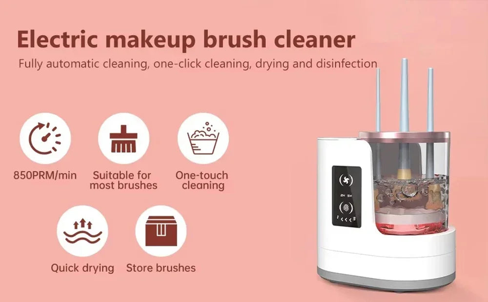 Automatic Makeup Brush Cleaner Electric Makeup Brush Quick Dry Cleaning Tool Makeup Remover Brow Pencil Brush Special Cleaner