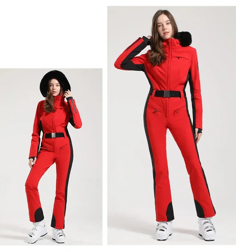 Skiing Suites 2025 Winter Snowboard Wear Outdoor Sports Overalls New 1PS Warm Female Ski Clothing Windproof Waterproof Jumpsuits