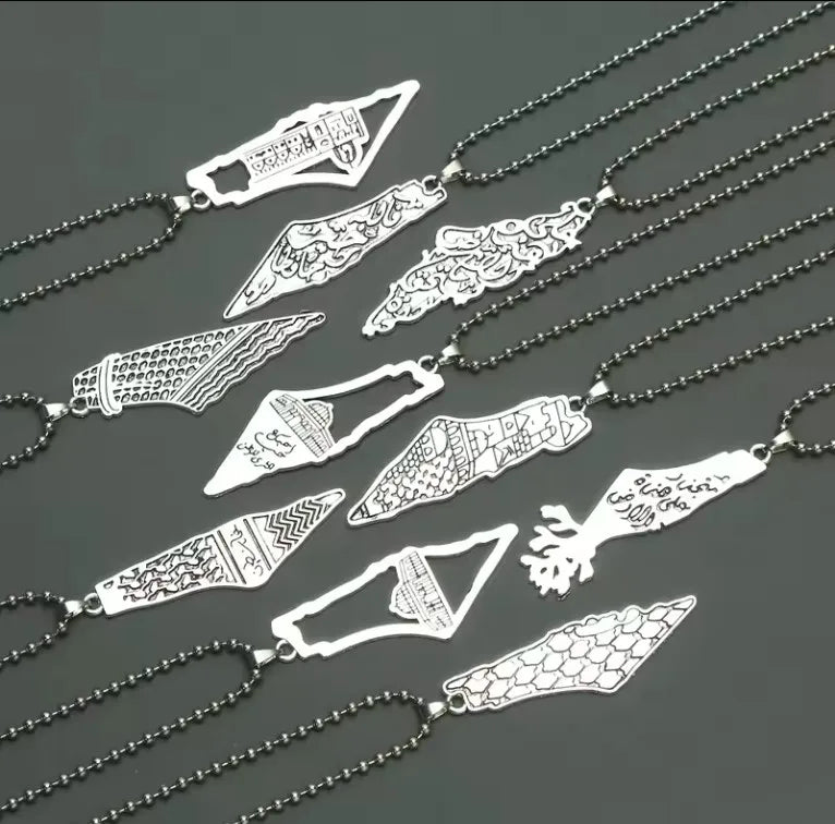 Palestine Map Pendant Necklace Jewelry Necklace for Man Woman Gift