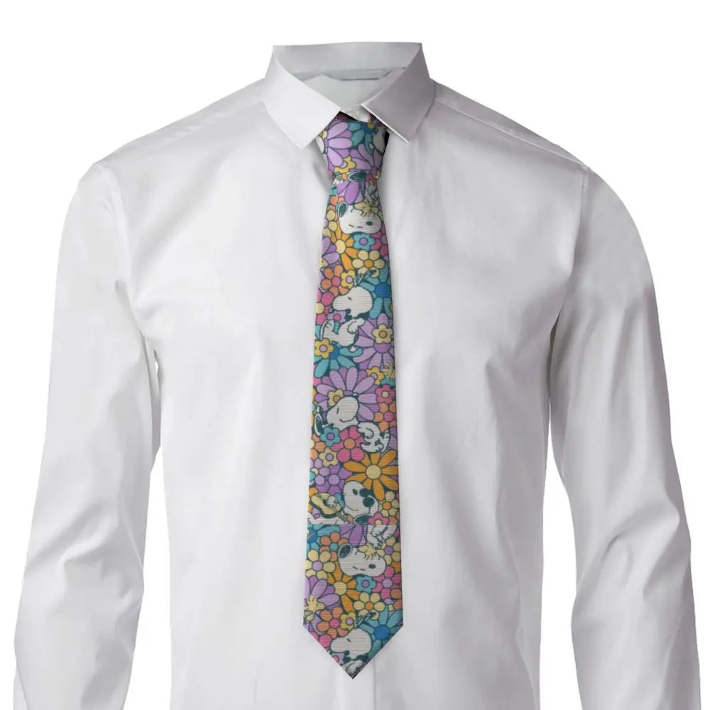 Personalized Fashion S-Snoopys Neckties Men Silk Cartoon Office Neck Tie