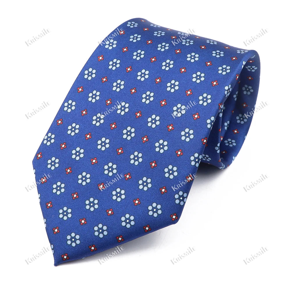 New Design Bohemian Style Necktie For Men Silk Touch Soft Blue Red Yellow Necktie Fit Wedding Party Business Office Accessory