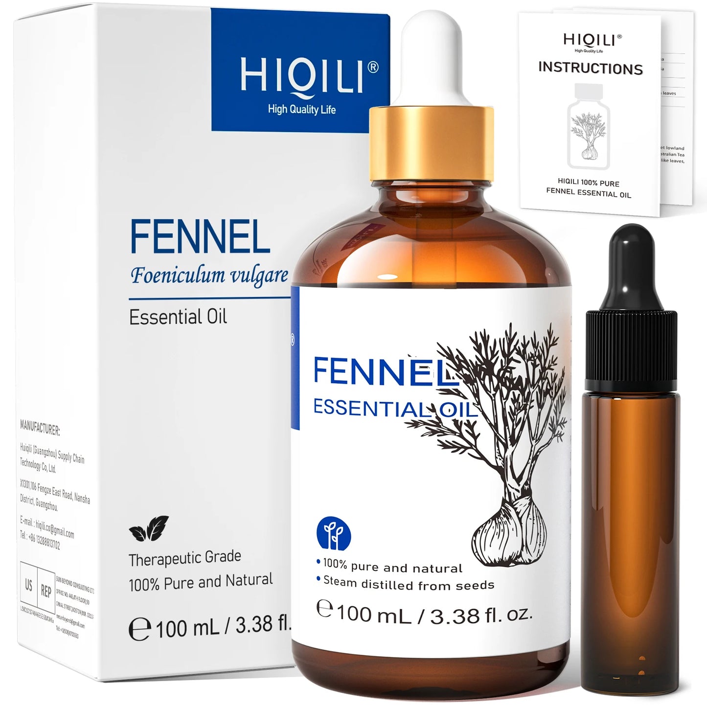 HIQILI Pure Cypress Essential Oil Aromatherapy Grade for Diffuser DIY Soap Bath 100ML Natural Plant Spearmint Vetiver Oil