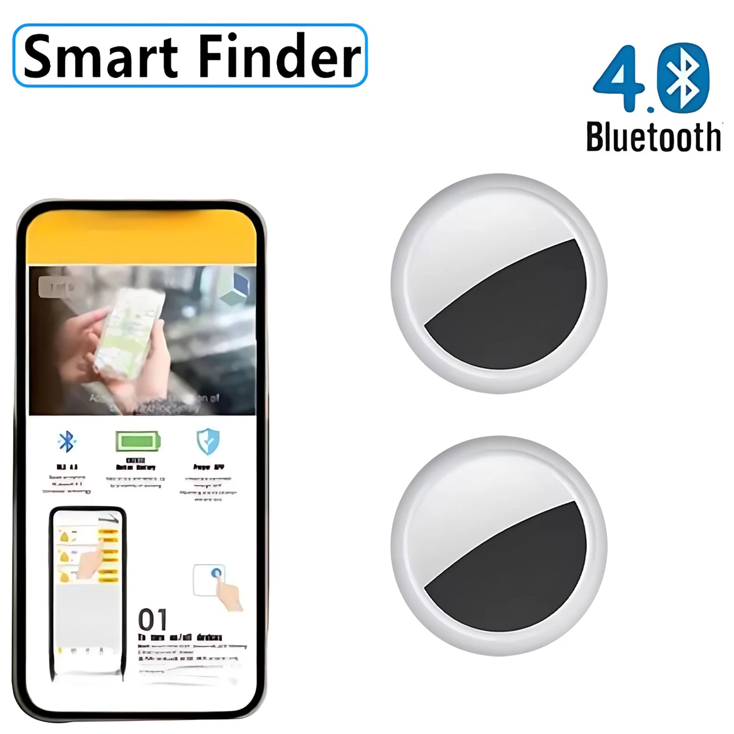 Smart Bluetooth GPS Anti - lose Tracker Sound locate msg reminder alarm For keys wallets kids pets APP tracking on iOS & Android