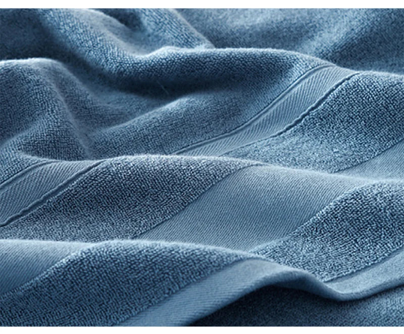Battilo Cotton Bath Towel Soft Absorbent Face Hand Towels Luxury Hotel Spa Bathroom Towel Solid Beach Towel 2Pcs Bath Towel Set