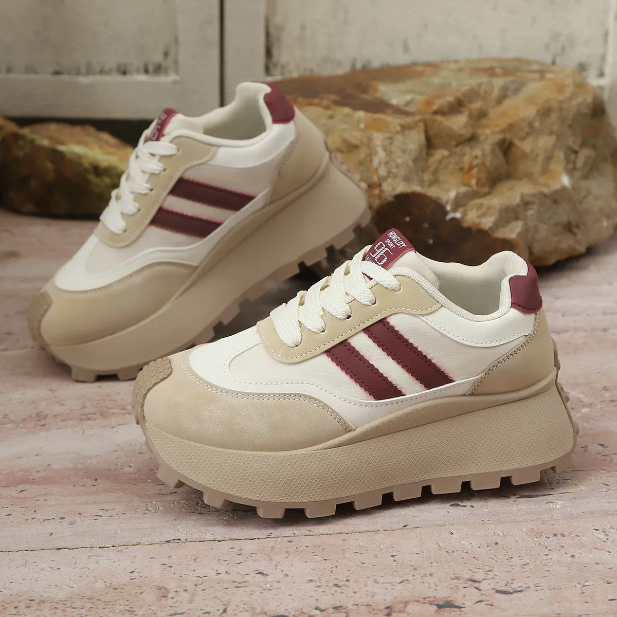 Women's Platform Shoes Fashion Forrest Gump Shoes 2026 New Sneakers for Women Casual Tennis Shoes Thick Sole Vulcanized Footwear
