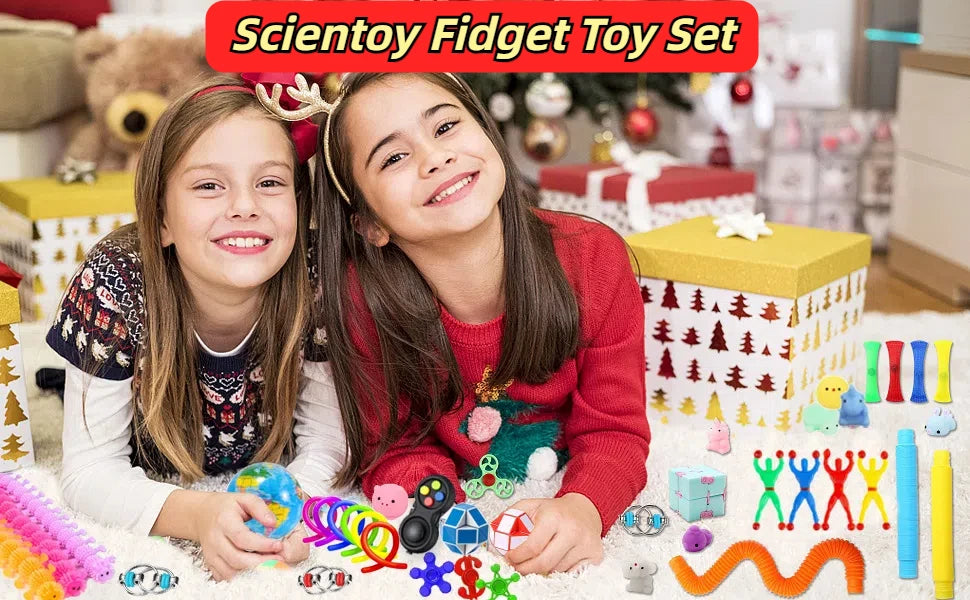 120Pcs Fidget Toys Set Autism ADHD Sensory Toy Bulk Fidgets for Classroom Squishy Toy Party Favors for Adults Kids Boys Girls