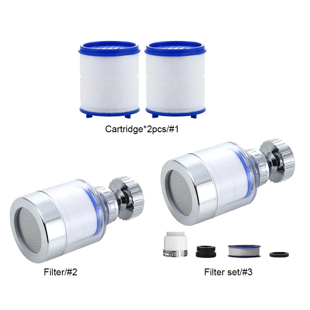 Faucet Water Clean Filter Purifier 360 Degree Rotating Anti-splash Filter Element Water Saving for Household Kitchen Bathroom