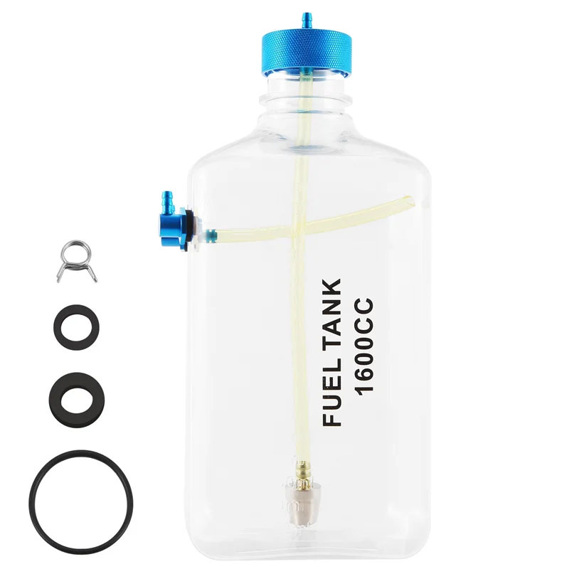 B78B-Fuel Tank Petrol Transparent Plastic Bottle CNC For RC Gas And Nitro Airplane