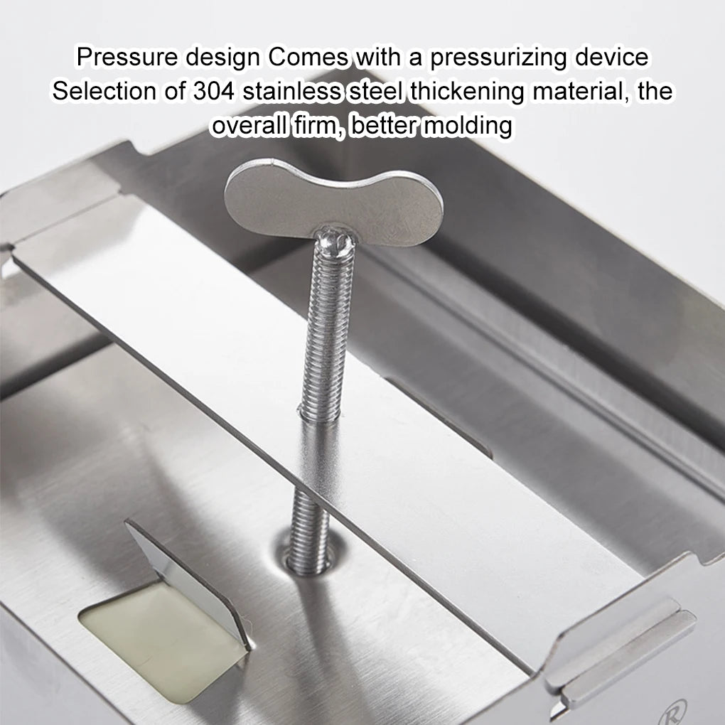 Tofu Press Cheese Making Molds Maker Food Grade Stainless Steel Mold Mould Curd Tool Soybean Box Squeezer Kit Tempeh Presser