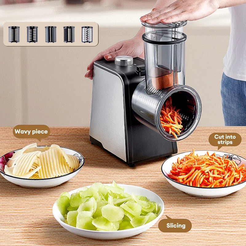 Electric Vegetable Chopper - Powerful Kitchen Salad Machine for Effortless Slicing, Dicing, and Cutting of Fruits, Vegetables