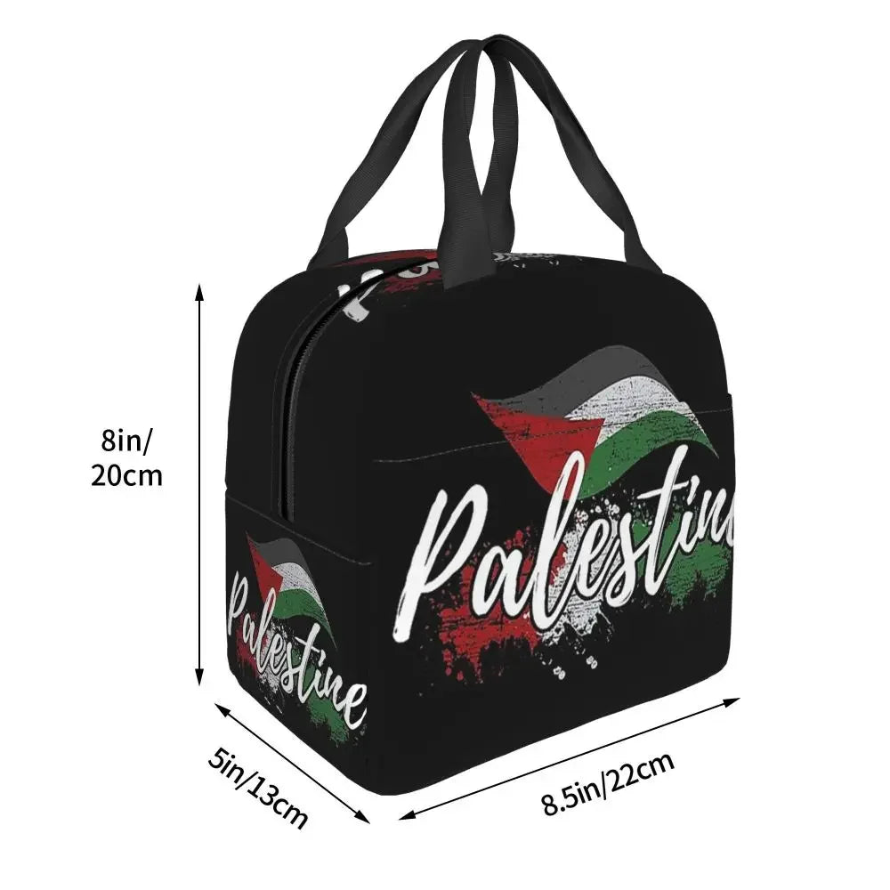 Palestine Flag Insulated Lunch Bags Cooler Bag Lunch Container Large Tote Lunch Box Food Handbags Work Travel