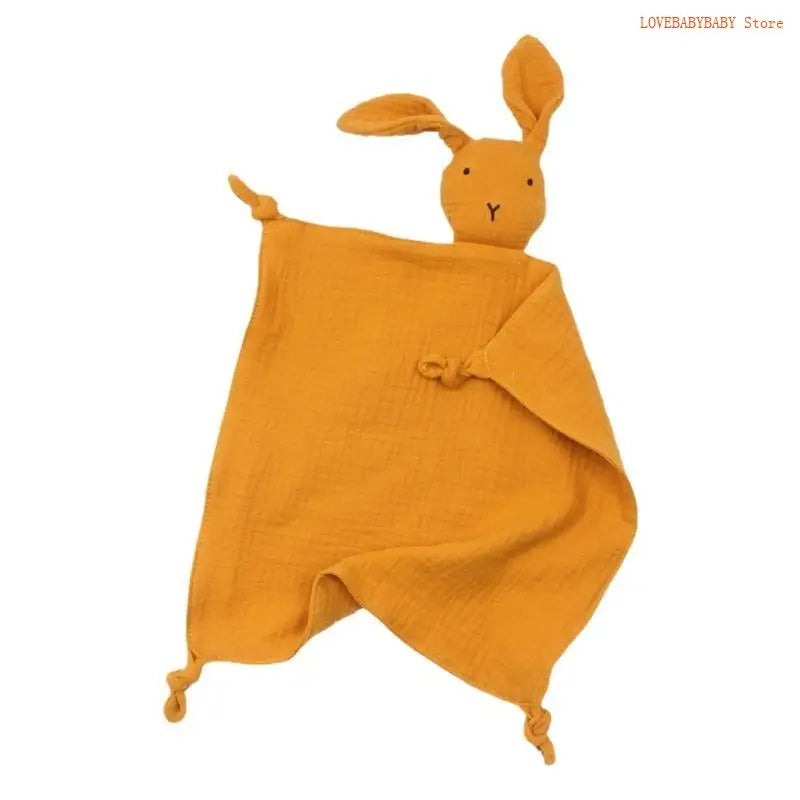 Baby Soothe Blanket Rabbit for Doll Appease Towel Gauze Bibs Teether Muslin Absorbent Bandana Infants Feeding Bib G 4XBC
