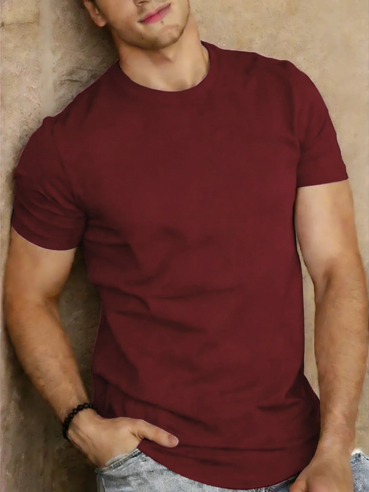 Summer Fashion 15 Color T-Shirts Mens Cotton Breathable Sport Short Sleeve Casual Classic All-Match Tops Soft Comfortable Tees