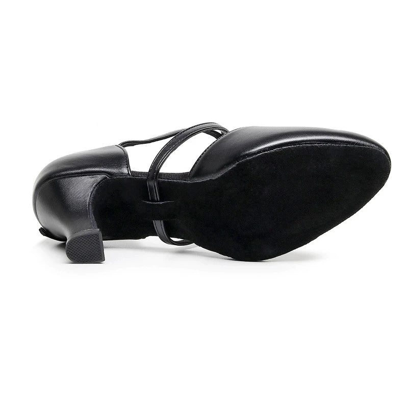 Ladies' Adult Latin Dance Shoes,soft Soled Mid High Heels,dance Performance Shoes for All Seasons,indoor and Outdoor Dance Shoes