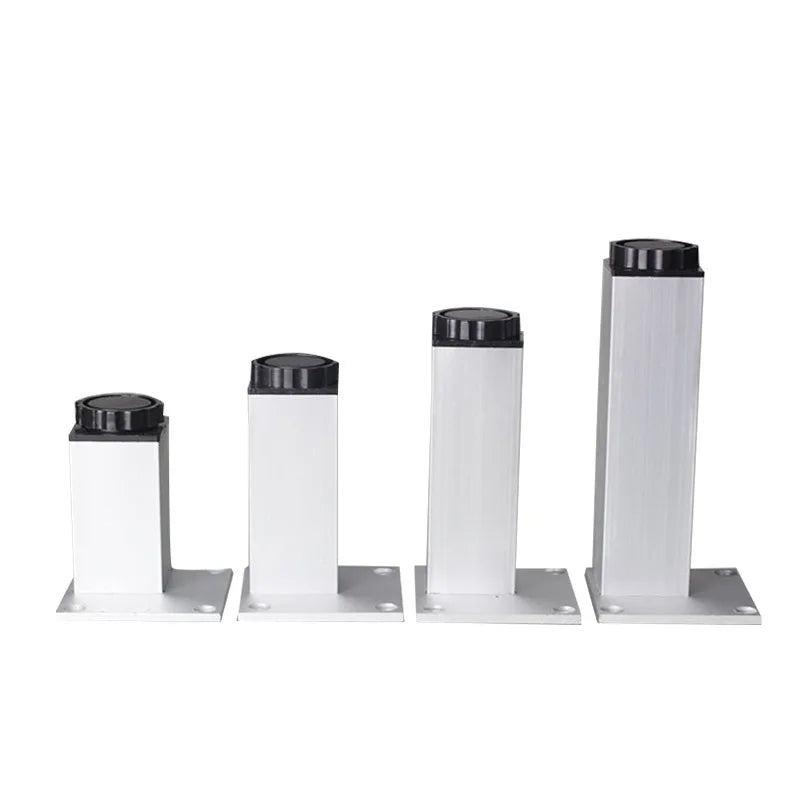 4Pcs/Set 6-40cm Aluminum Metal Furniture Legs Cabinet Feet Table Adjustable Triangle Base with Screws For Table Sofa Bed Cabinet