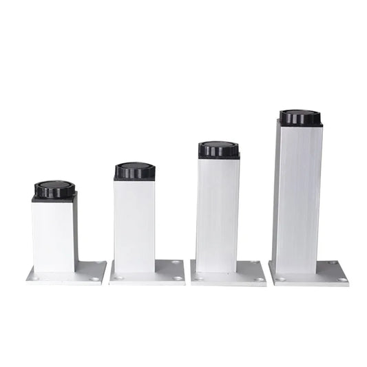 4Pcs/Set 6-40cm Aluminum Metal Furniture Legs Cabinet Feet Table Adjustable Triangle Base with Screws For Table Sofa Bed Cabinet