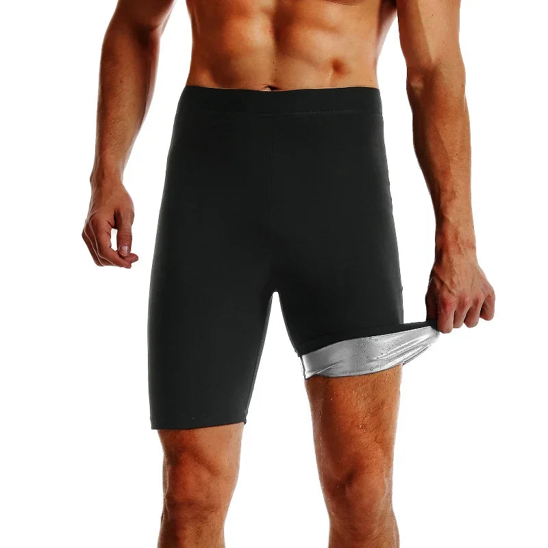 Sweat Pants Men's High Waist Waist Abdominal Pants Fitness Pants Running Sports Heat Gathering Sweat Pants Shorts Sweat Pants