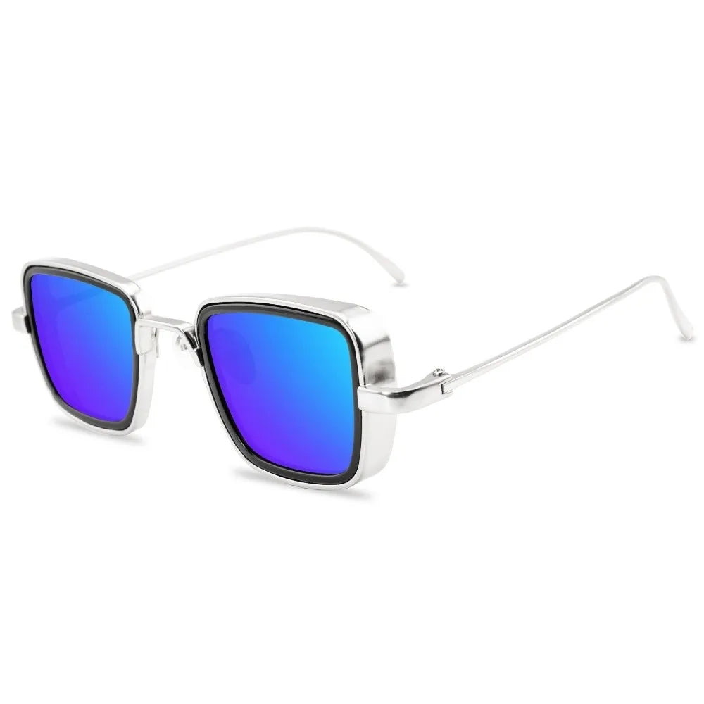 Lightweight Retro Square Sunnies Gradient Sunshade Eyewear Unisex Polarizing Lens Sunglasses Alloy Indian Style Anti-UV Glasses