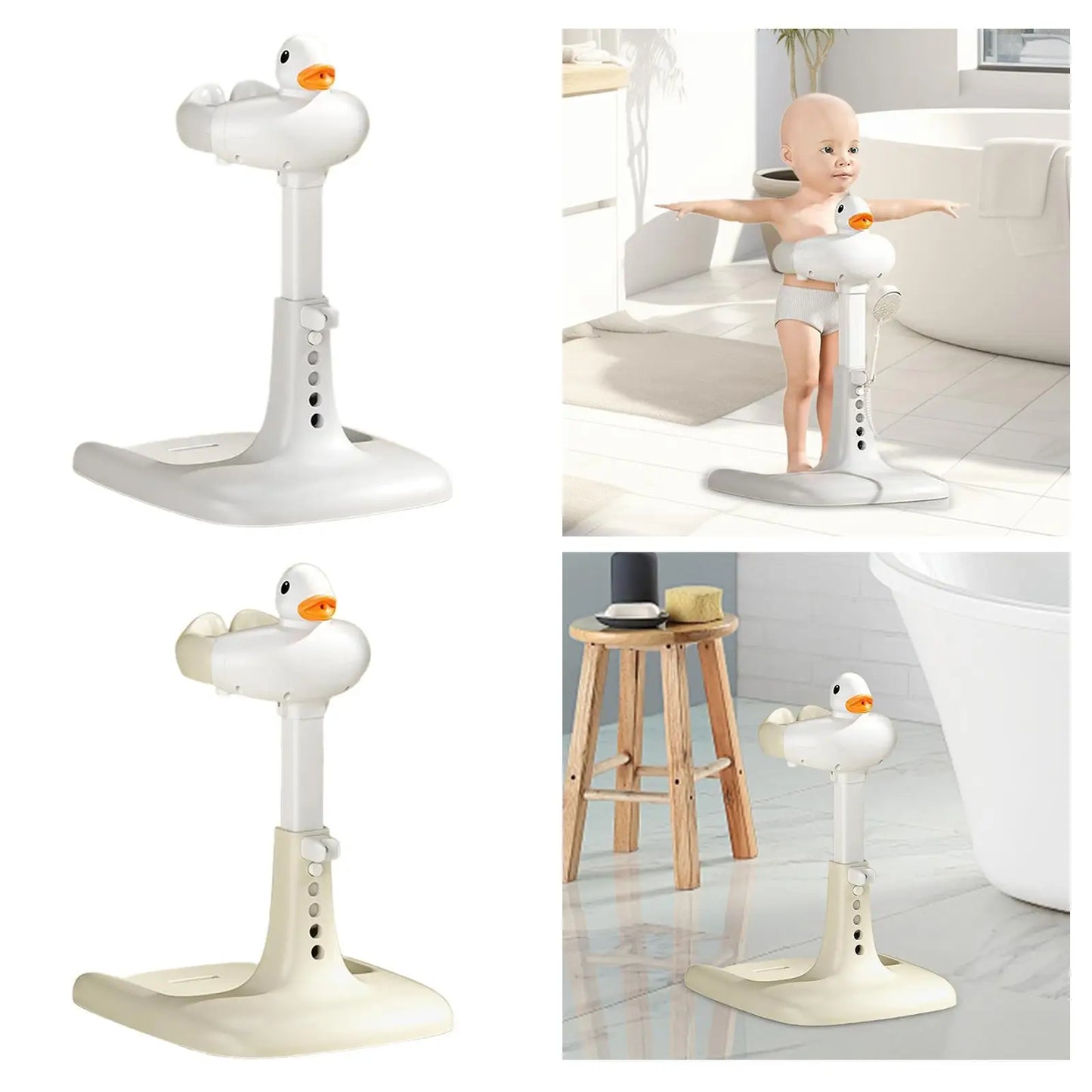 Baby Standing Bath Adjustable Anti Slip Baby Bath Support For Newborn 0-6 Months Infant Children'S Bathing Rack Home