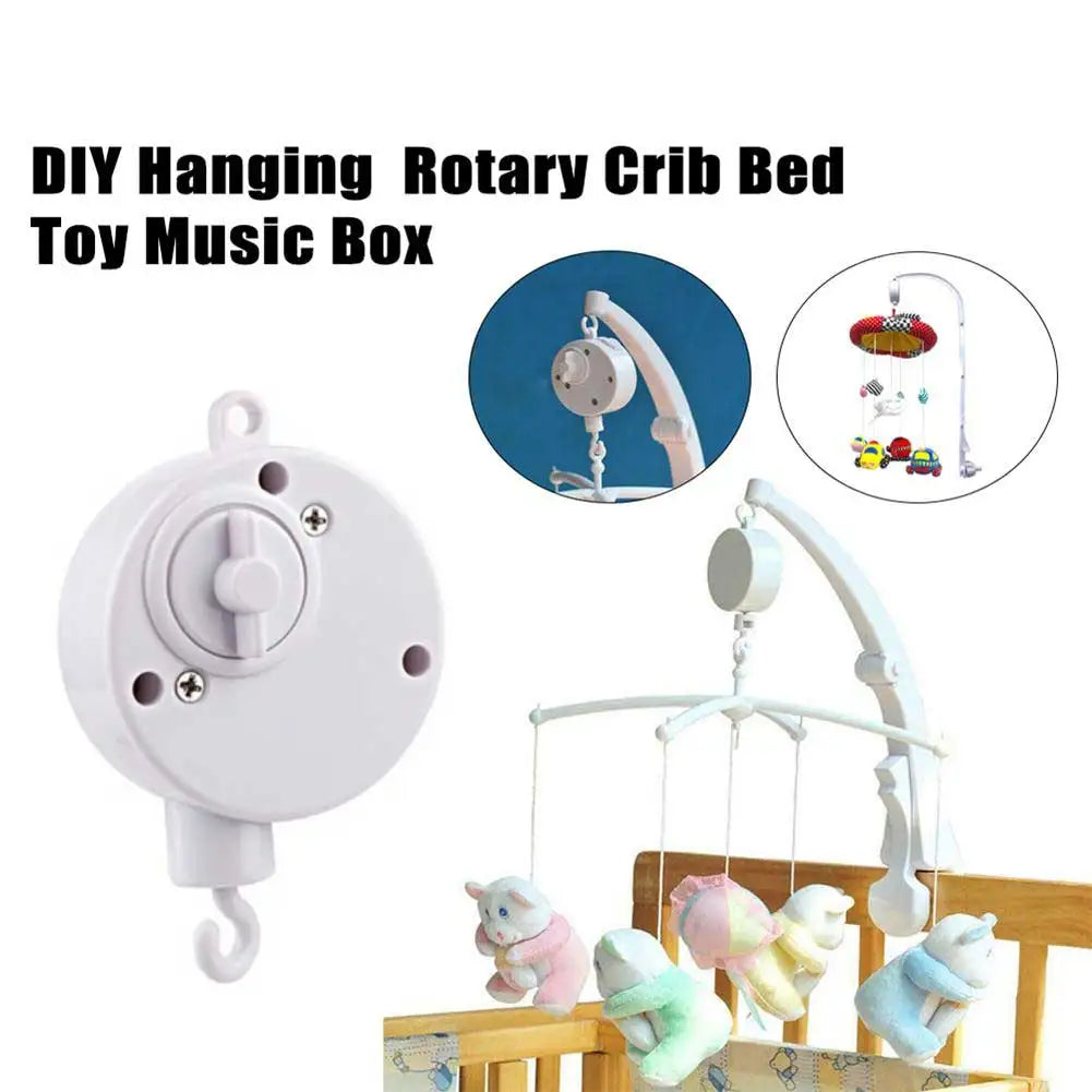 Infant Bell Rotary Wind-up Music Box Baby Mobile Crib Bed Bell Windup Movement Music Box Machine Nursery Decoration
