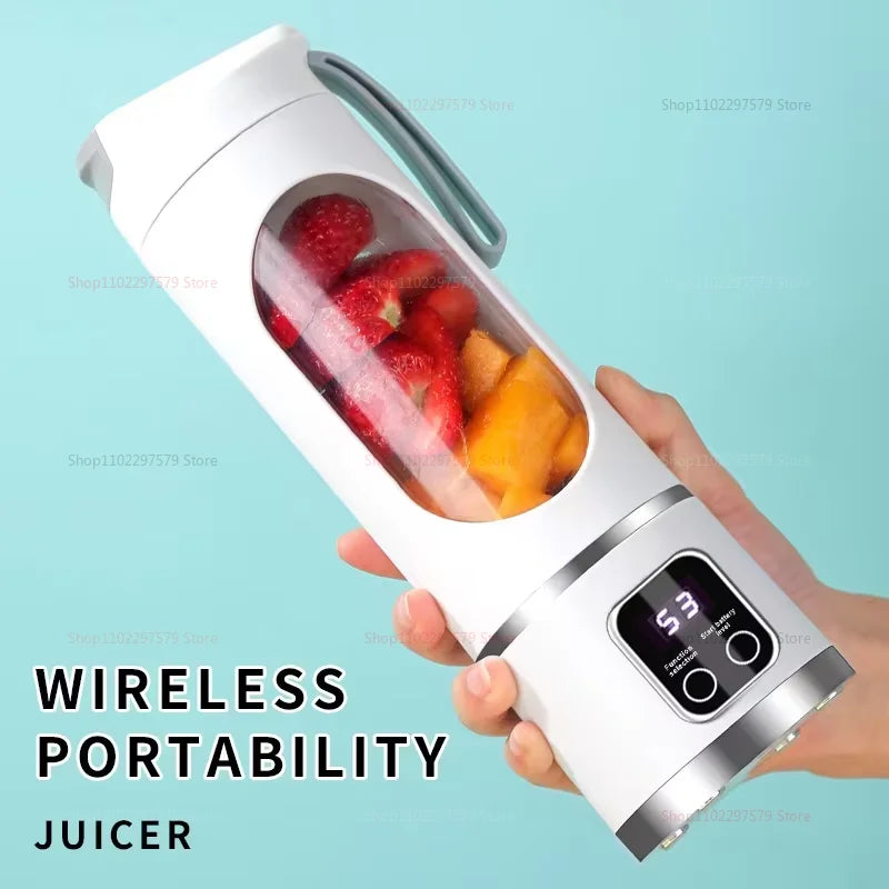 Portable Mini Electric Blender USB Rechargeable Smoothie Maker Fruit Juicer Milkshake Blender For Travel Office Outdoor Use