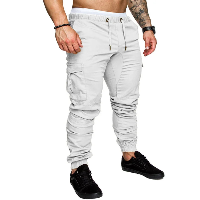 Men Pants Thin Fashion Casual Jogger Pants 2025 Streetwear Cargo Pants Men's Multi-pockets Trousers Fitness Gyms Sweatpants Mens