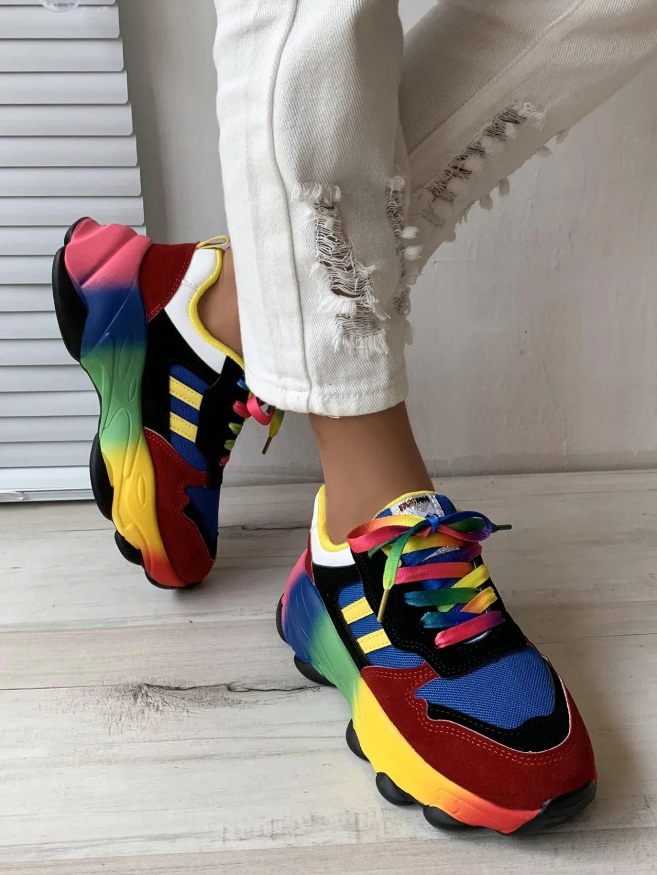 Women's Sneakers New Running Footwear Spring Autumn Outdoor Sports Shoes Multicolor Leisure Comfortable Frenulum Casual Tennis