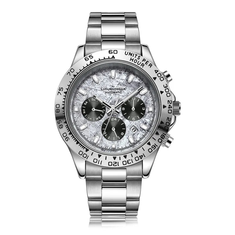 Fully automatic mechanical watch, business-style, luminescent, waterproof, men's mechanical watch, sapphire crystal glass mirror