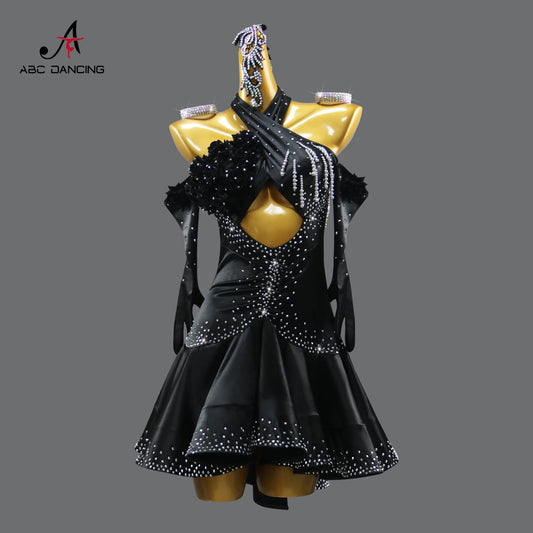 Dance Dress For Woman New Girls Latin Competition Costume Womens Suit Adult Stage Outfit Party Ladies Dancewear Ballroom Clothes