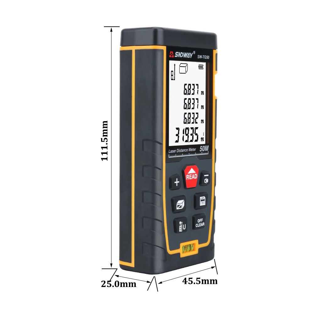 SNDWAY laser distance meter 40M 60M 80M 100M rangefinder trena laser tape range finder build measure device ruler test tool