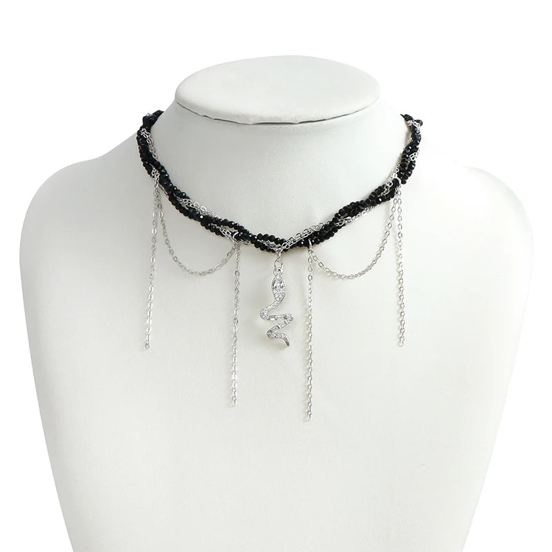 Cross Pendant Necklace For Women Light Luxury Tassels Clavicle Chain Cool Choker Exquisite Fashion Necklace Jewelry Gifts