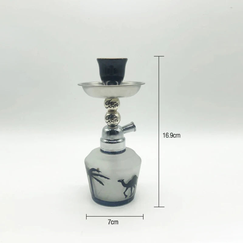 Mini Single Hose Shisha Pipe Hookah Kit Chichas Narguile Nargila Sisha Sheesha Water Pipe Bar Completo Glass Hookah Shisha Set