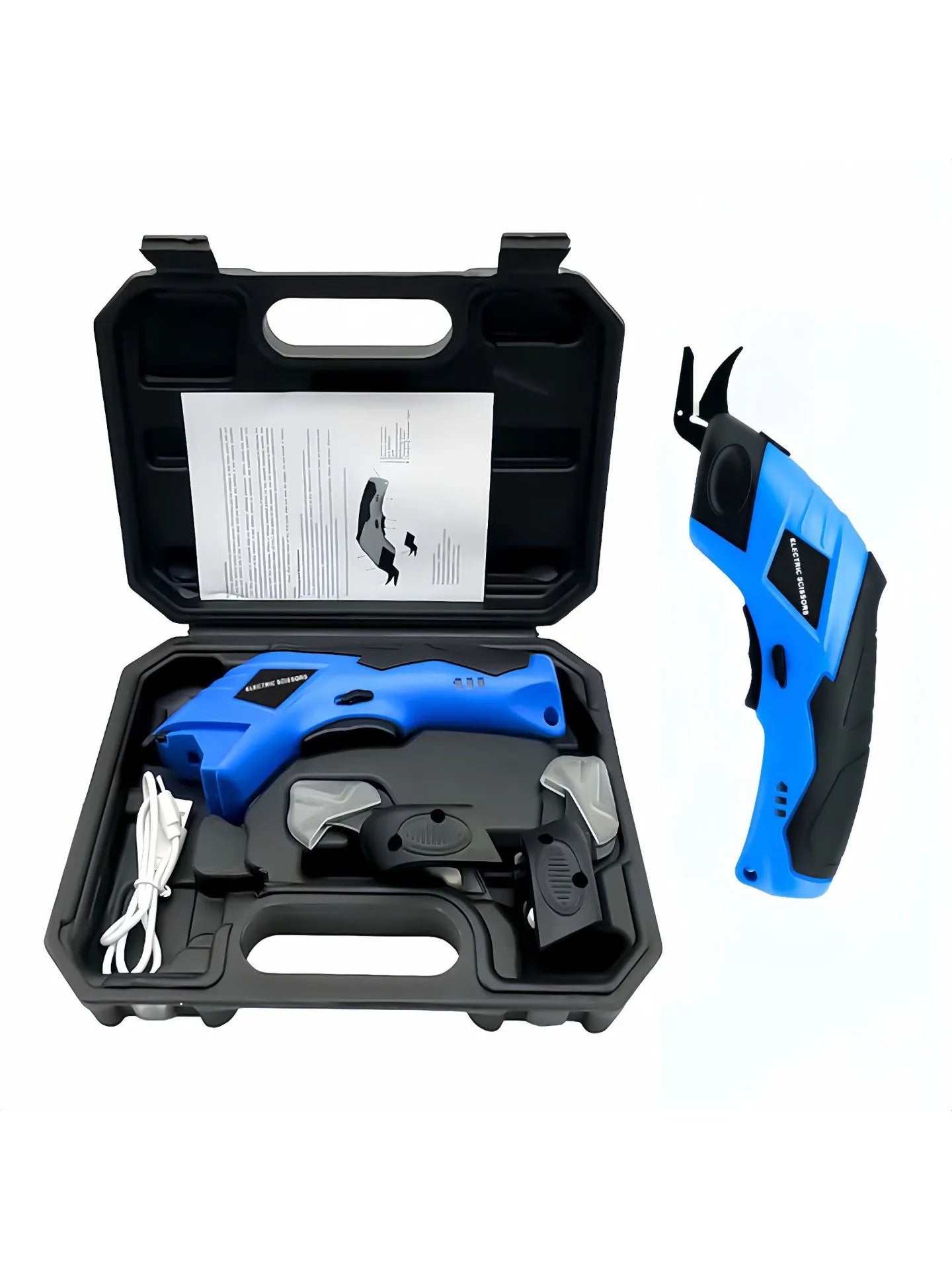 Electric Scissors Cordless Handheld Electric Scissors for Cutting Fabrics Carpets Soft Leather Cardboard