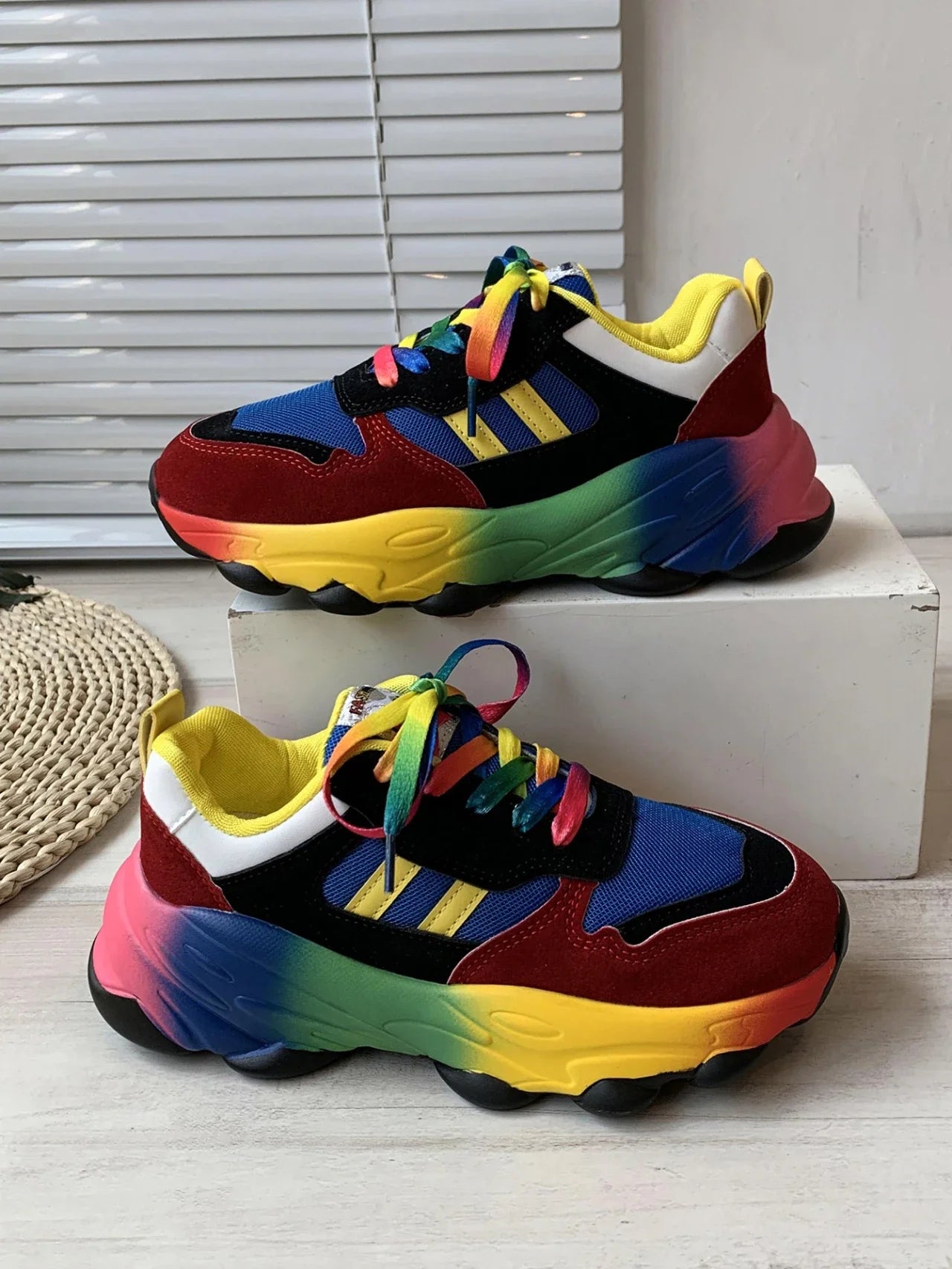 Women's Sneakers New Running Footwear Spring Autumn Outdoor Sports Shoes Multicolor Leisure Comfortable Frenulum Casual Tennis