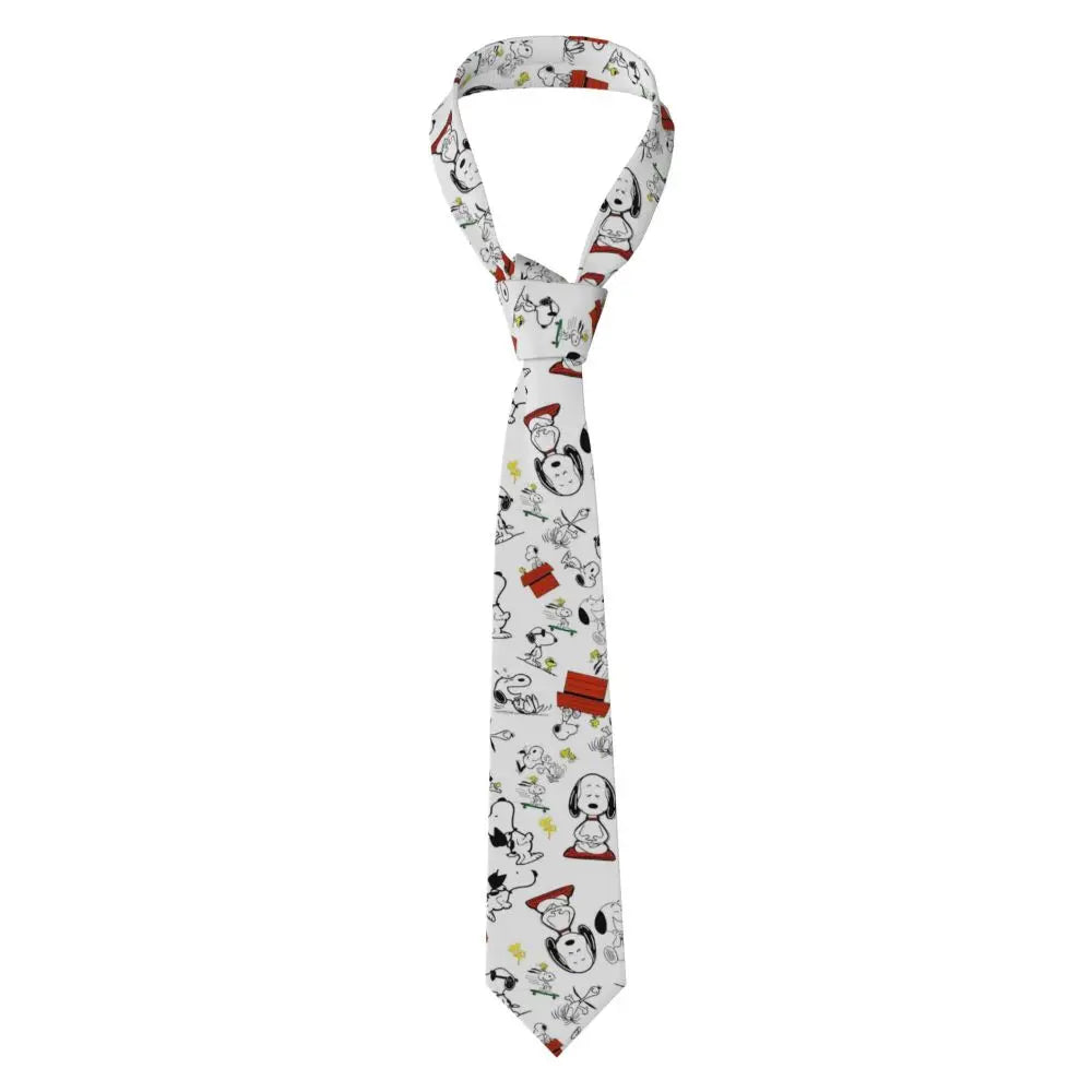 Personalized Fashion S-Snoopys Neckties Men Silk Cartoon Office Neck Tie