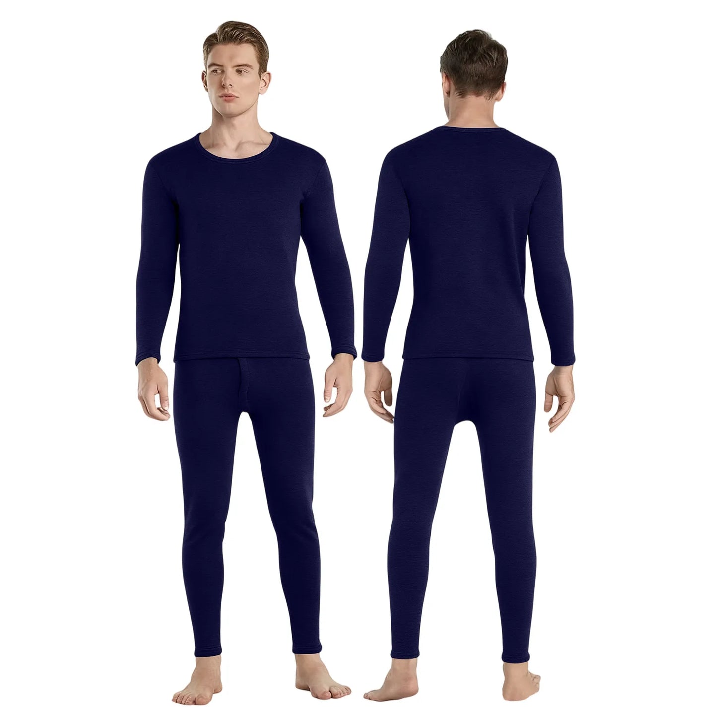 Men'S Thermal Underwear Thin Base Cotton Sweater Winter Thermo Shirt Tops Pants Set Thermal Clothing Set Skiing Underwear Set