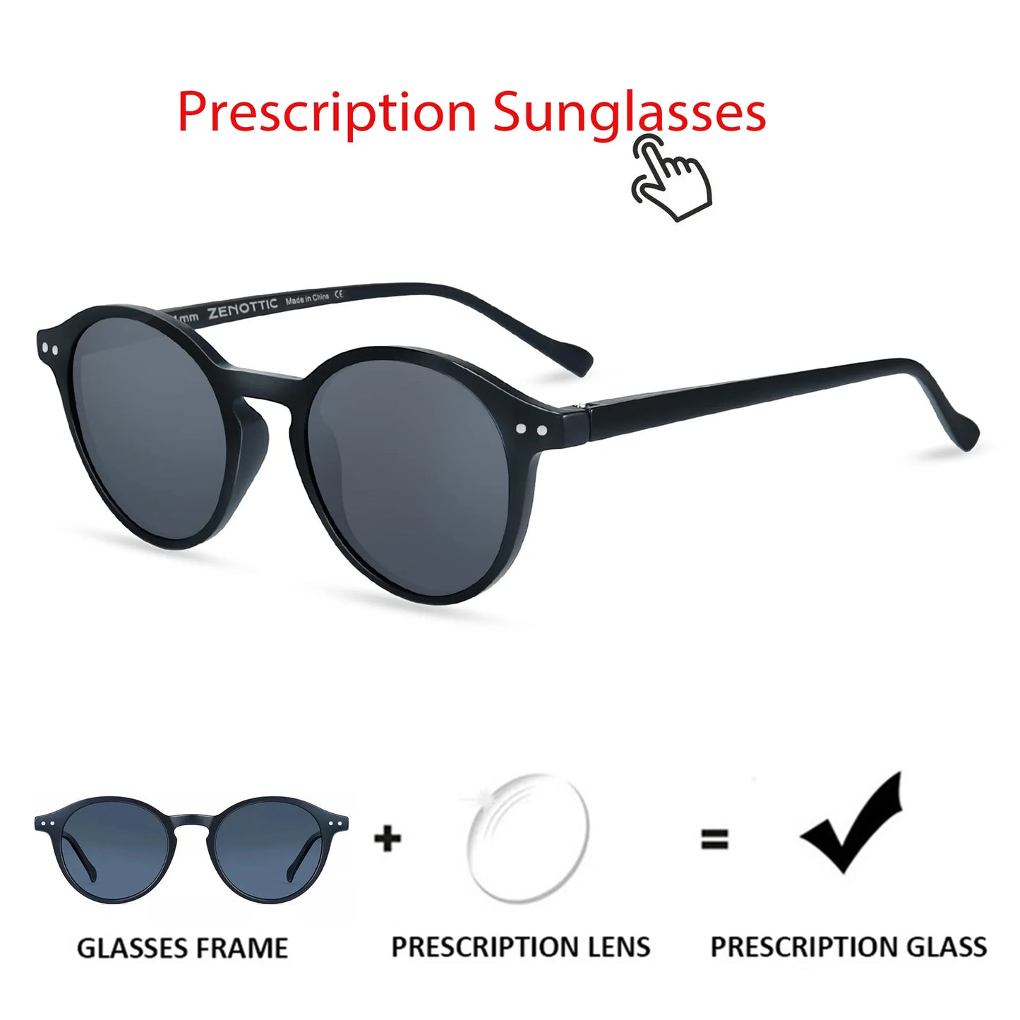 ZENOTTIC Retro Polarized Sunglasses 2023 2024 Men Women Vintage Small Round Frame Sun Glasses Polarized Lens UV400 Goggles Shade