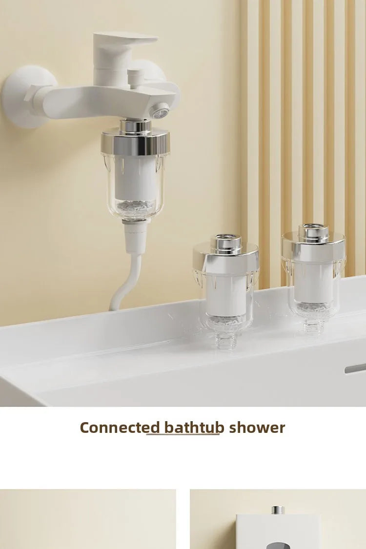 Showerhead Water Filter Universal Fit Bath Filter Removes Chlorine and Impurities Improves Water Quality for Shower